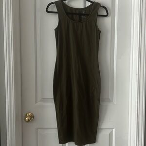 New York and Company Olive Green Tank Dress